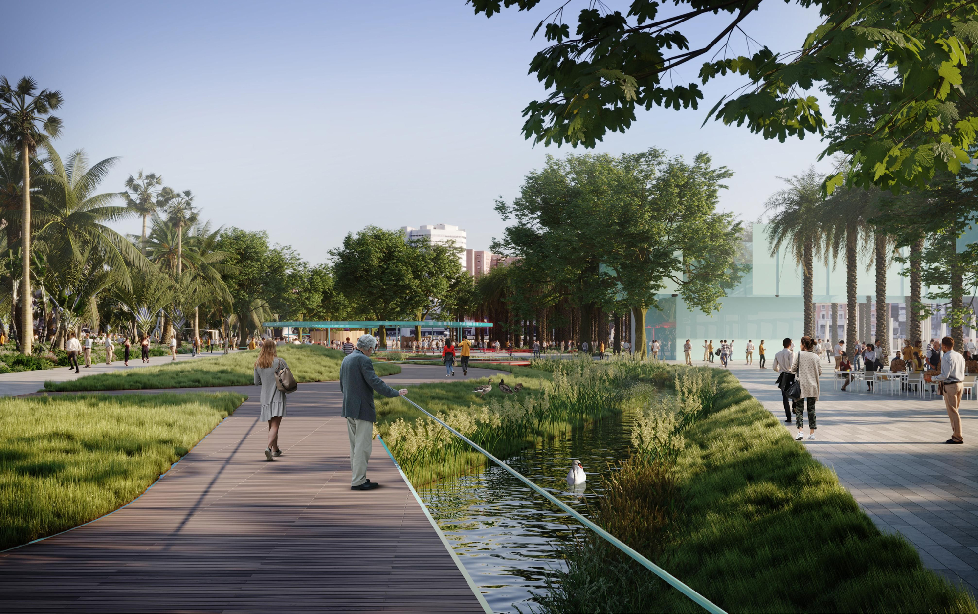 Así quedará la plaza de La Marina y el Paseo del Parque con el proyecto del Plan Litoral