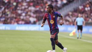 19/08/2026 Alejandro Balde of FC Barcelona in action during the Joan Gamper Trophy, football match played between FC Barcelona and Al-Ahly FC at Spotify Camp Nou stadium on August 19, 2026 in Barcelona, Spain. DEPORTES Javier Borrego / AFP7 / Europa Press
