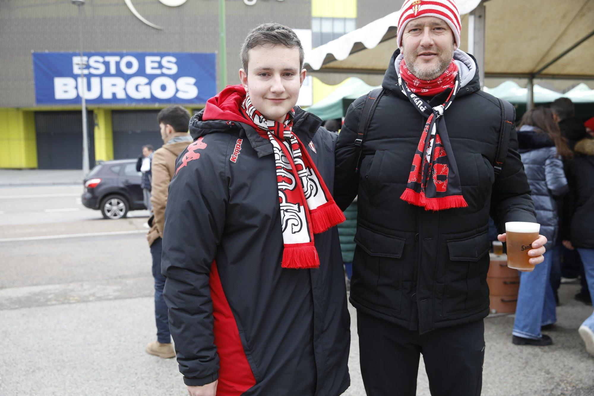 LA PREVIA DEL SPORTING EN IMÁGENES: la Mareona se hace notar en Burgos