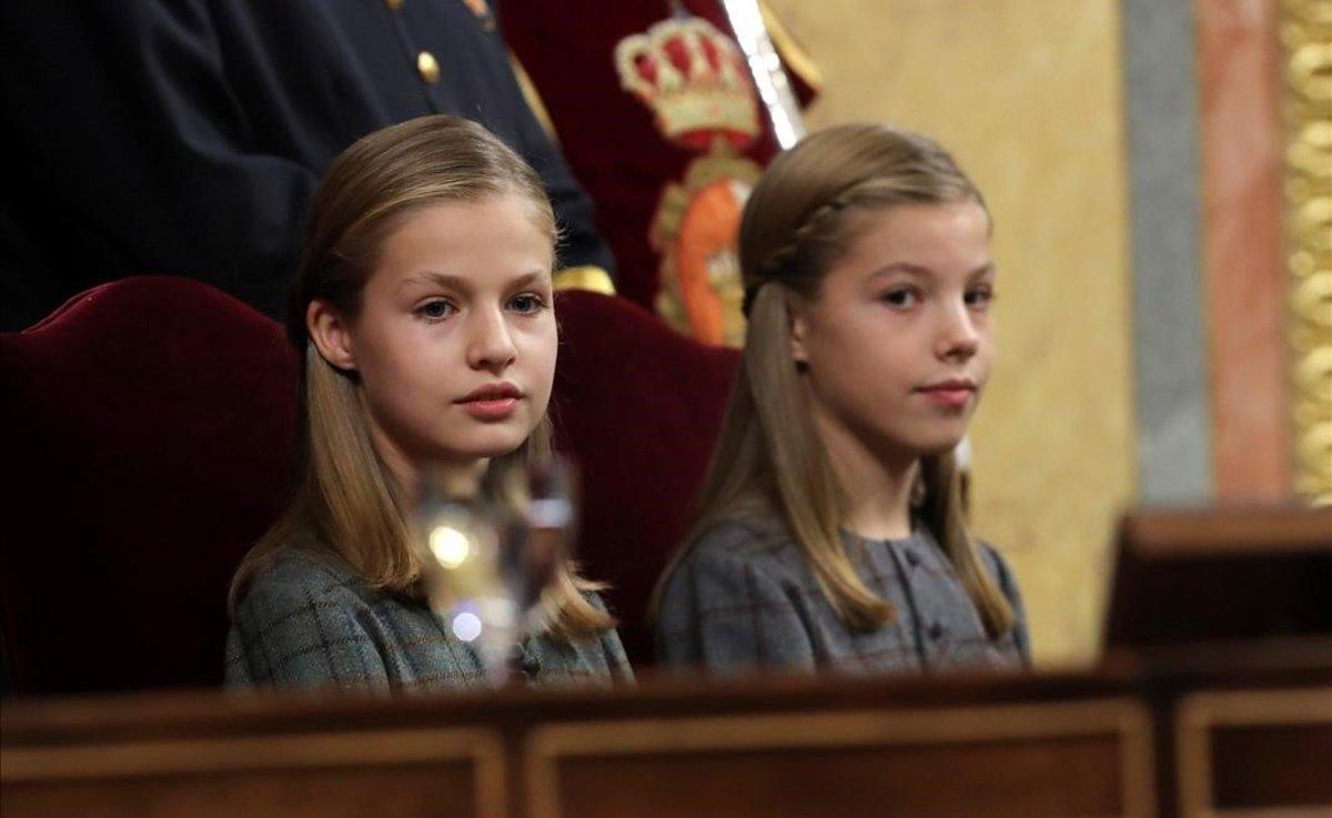 La princesa Leonor y la infanta Sofía.