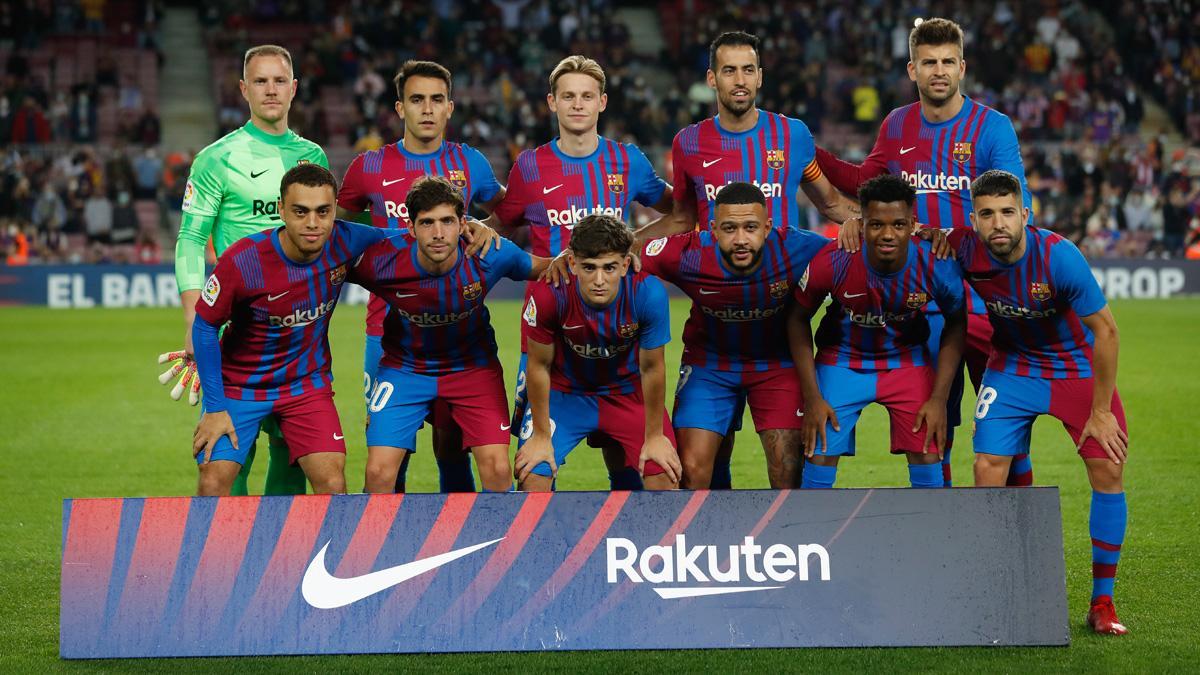 La alineación del FC Barcelona frente al Valencia en el partido del Camp Nou de LaLiga 2021/22