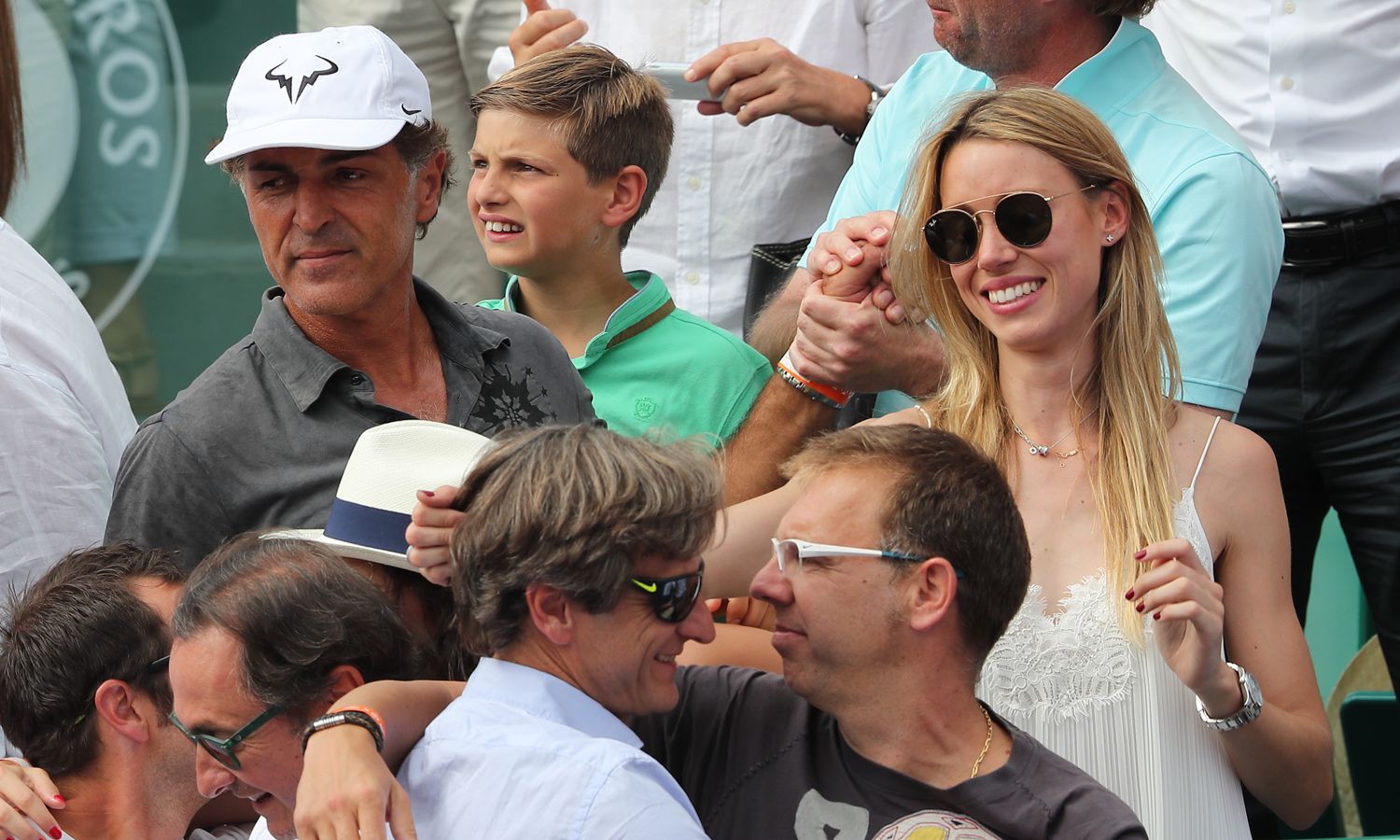 La hermana y el tío de Rafa Nadal en Roland Garros