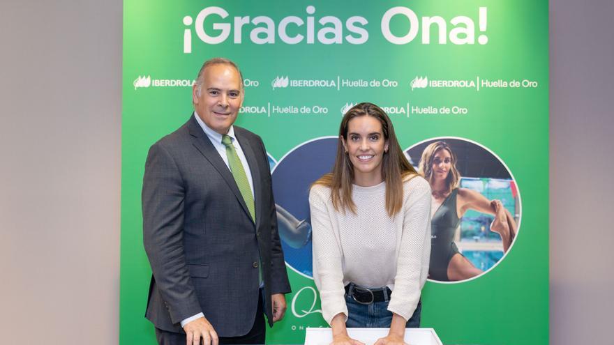 Ona Carbonell estampa su &#039;Huella de Oro Iberdrola&#039; como reconocimiento a su carrera