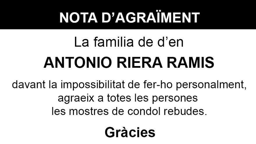 Nota Antonio Riera Ramis