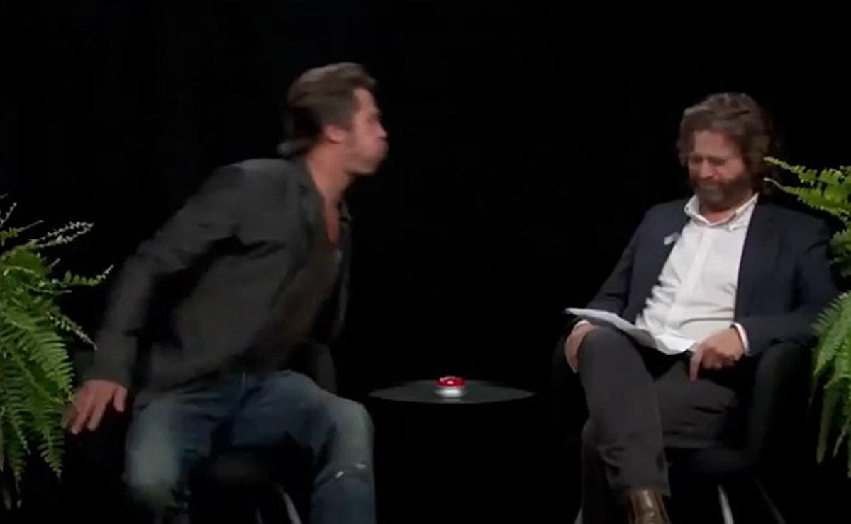 El actor se enfadó cuando Zach Galafianakis le preguntó por Jennifer Aniston.