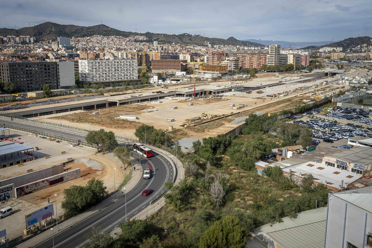 Así están las obras de la futura estación de la Sagrera