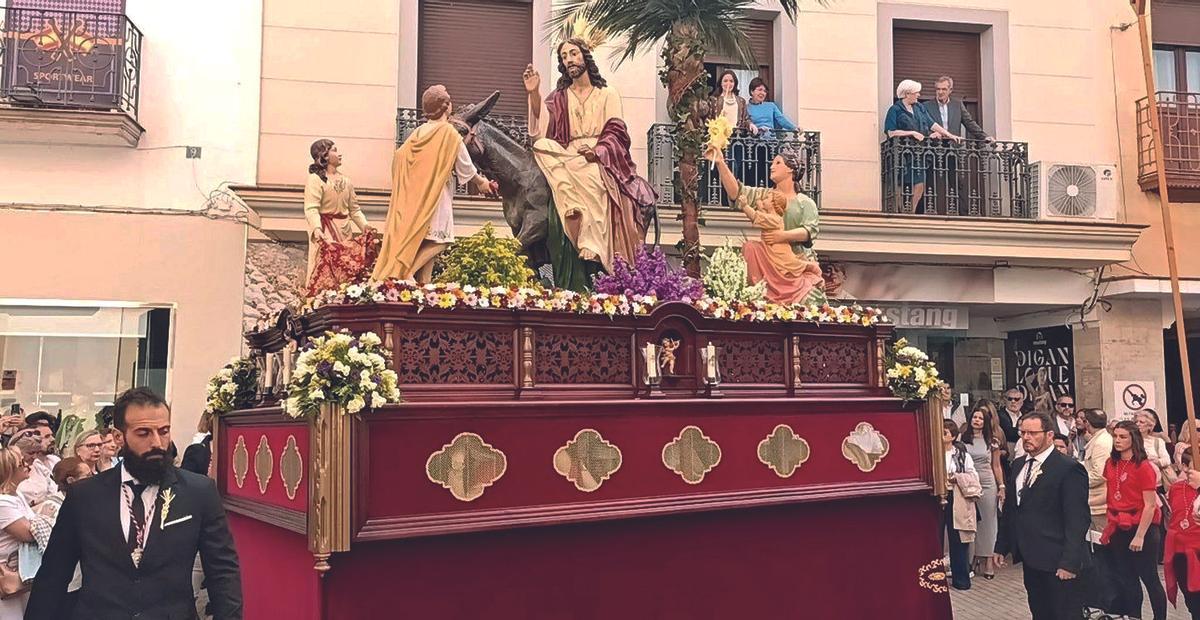 Procesión de La Borriquita de Peñarroya Pueblonuevo, durante la Semana Santa de 2025.