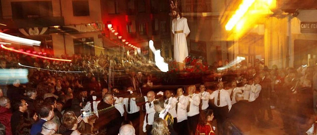 Procesión de Nuestro Señor de la Sentencia, en una imagen de archivo. | LNE