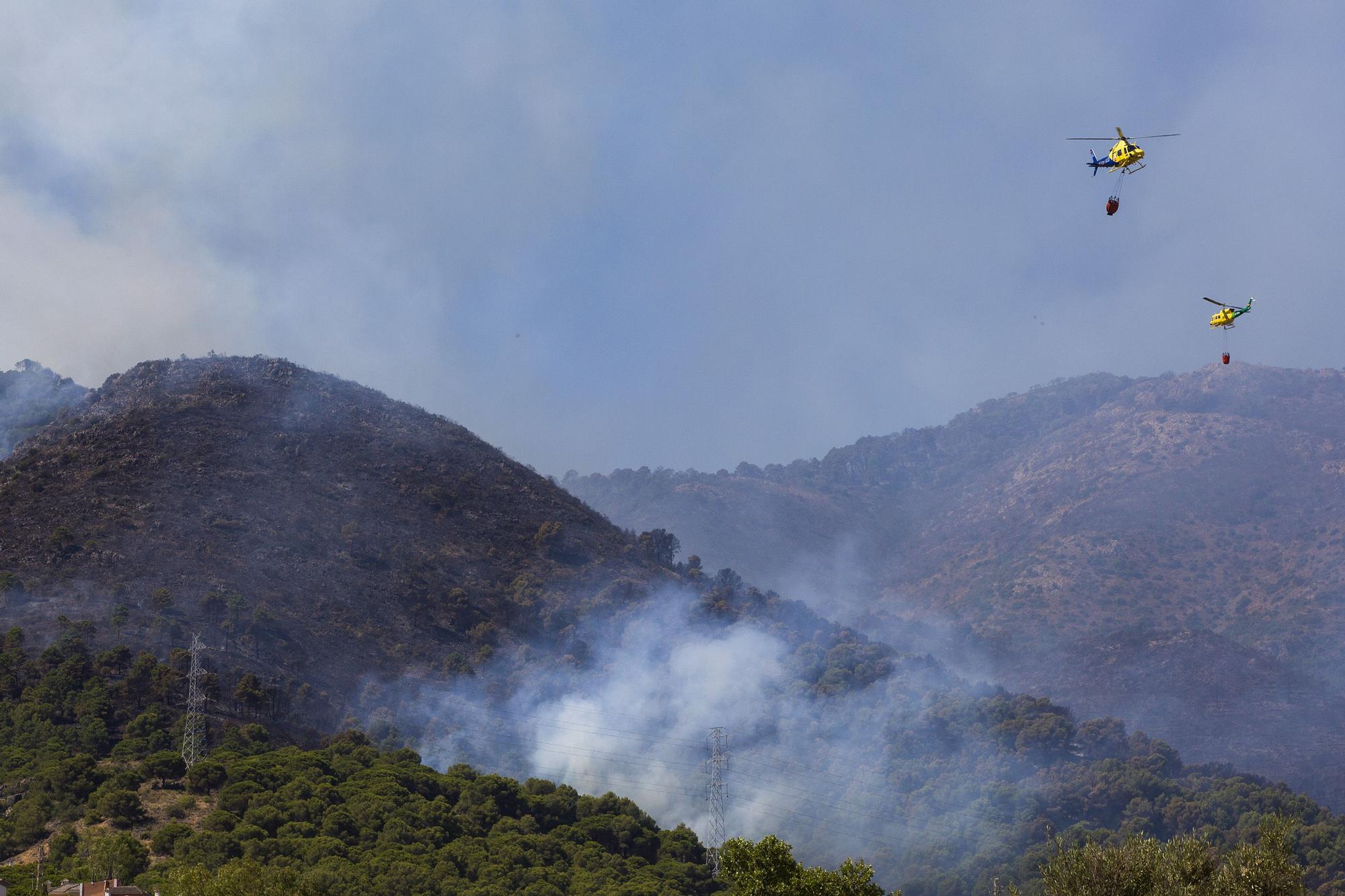 Imágenes del incendio en la Sierra de Mijas