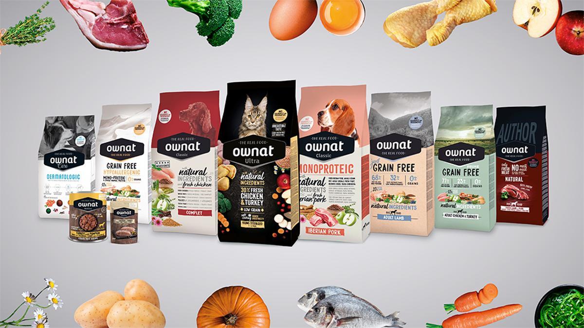 Líneas de alimentación para felinos y perros de Ownat