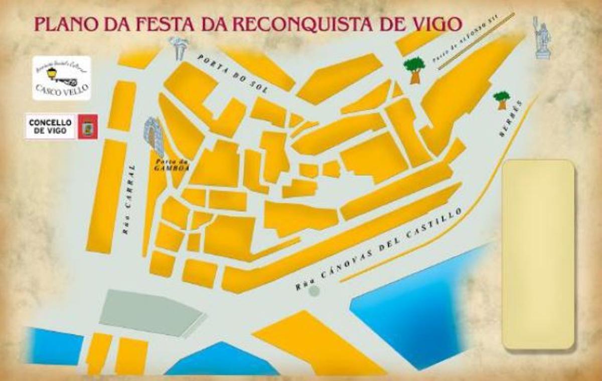 Plano del mercado de la Reconquista de Vigo 2026.