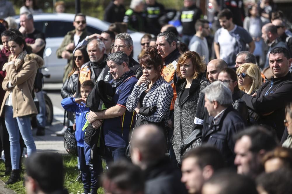 Funeral por el joven motorista ovetense fallecido en un accidente en Villaviciosa.