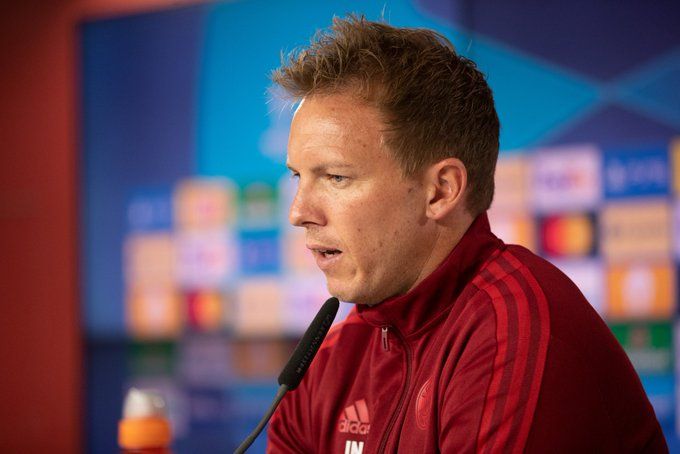 Nagelsmann, en la rueda de prensa previa al duelo con el Barça en el Camp Nou.