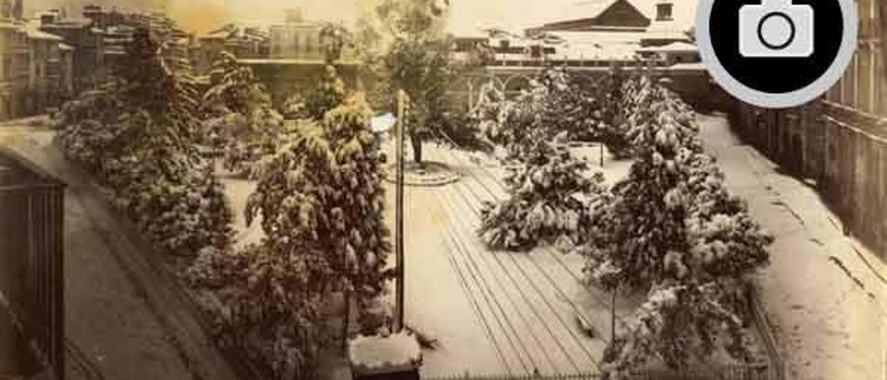 Y la nieve cubrió las  calles de Valencia