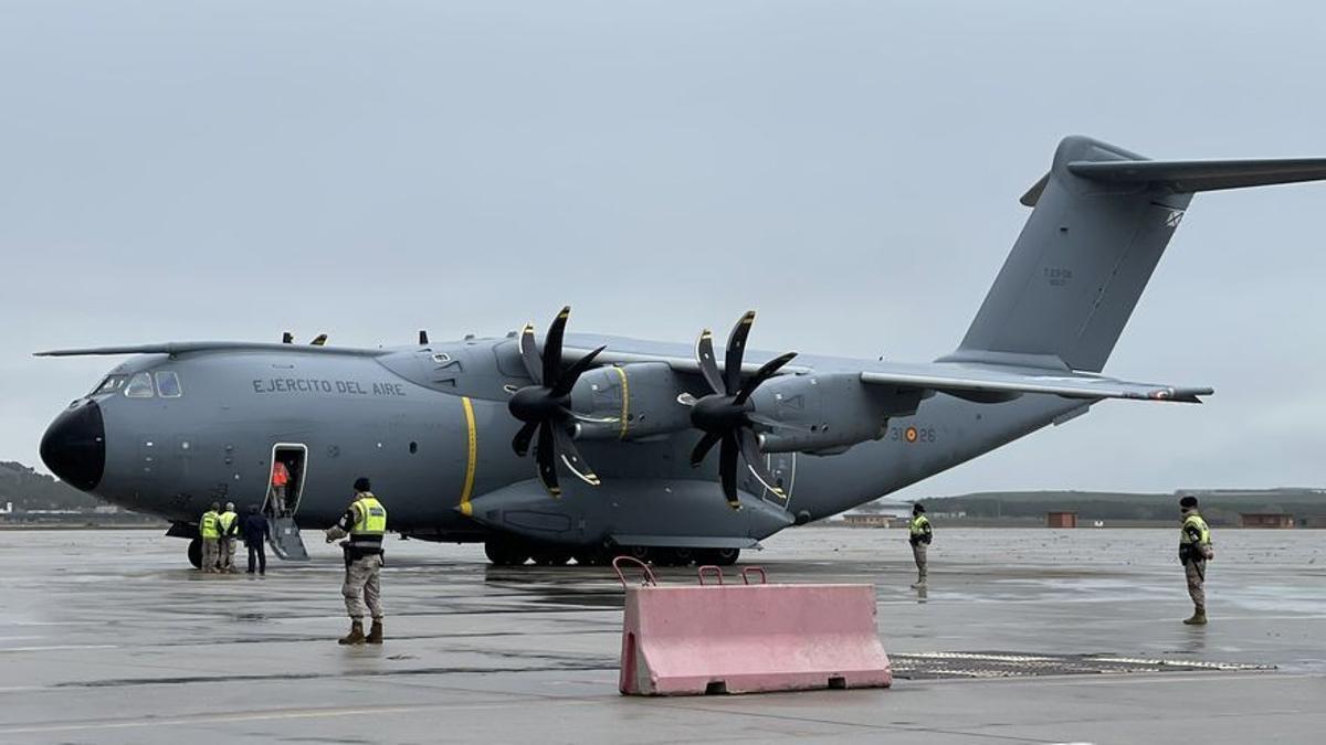 Avión con niños ucranianos.