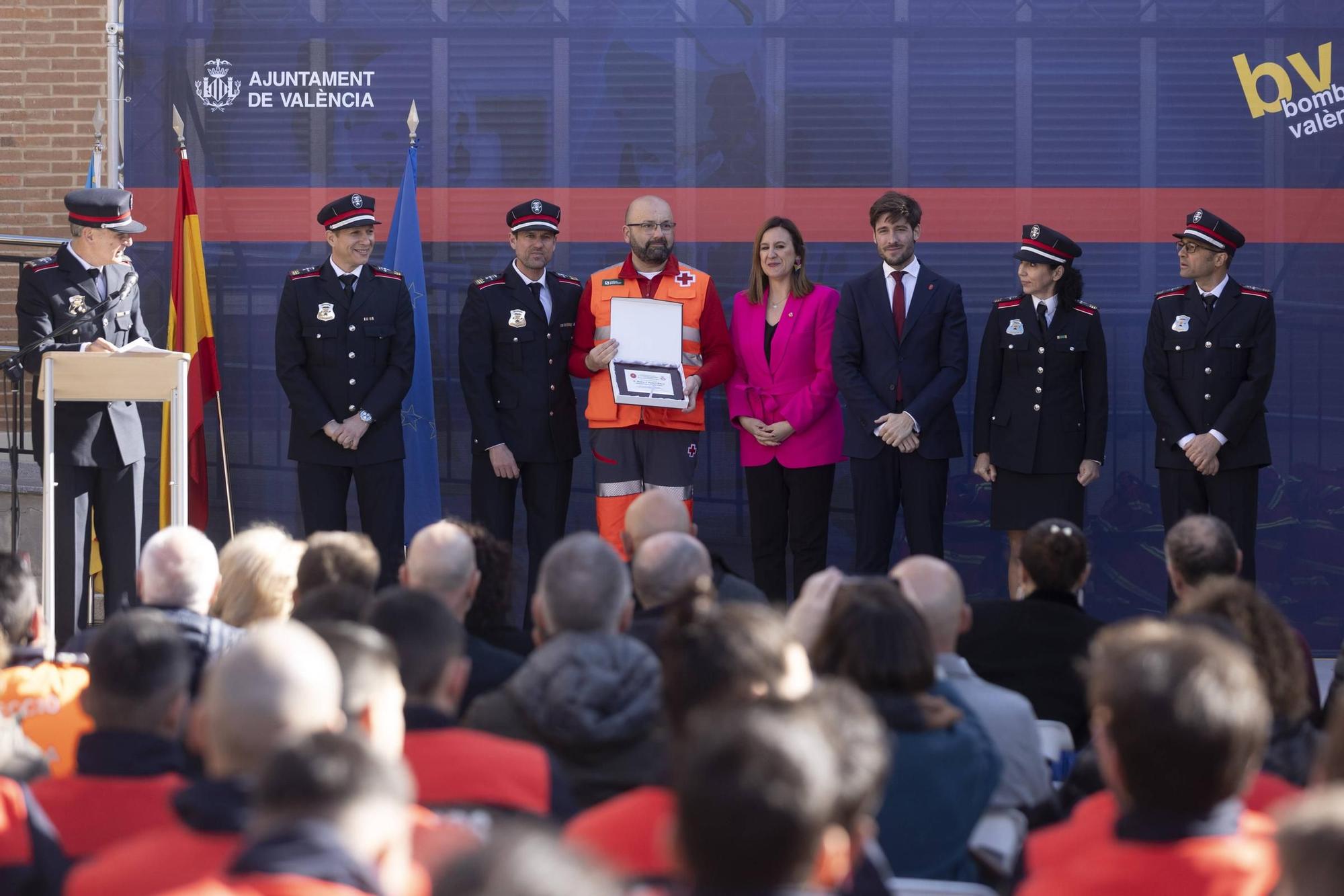 Acto con motivo de la festividad del Cuerpo de Bomberos de València