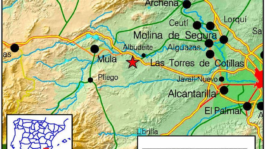 Gran susto en Albudeite con un terremoto de 3,4 grados