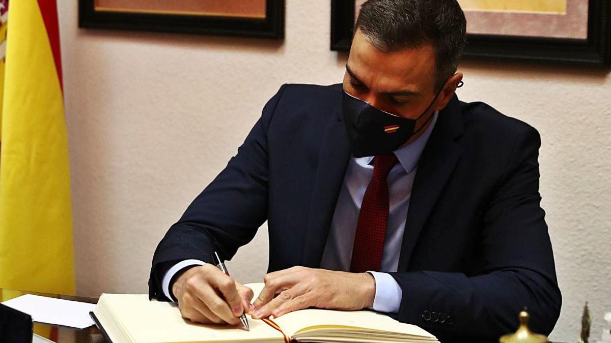 Pedro Sánchez durant un dels seus darrers actes