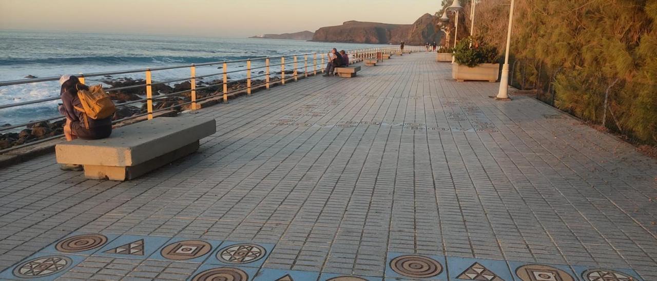 El paseo de Los Poetas de Agaete, que entra ahora en obras.