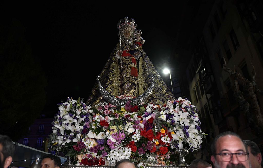 Las imágenes de la bajada de la Virgen de la Fuensanta este jueves