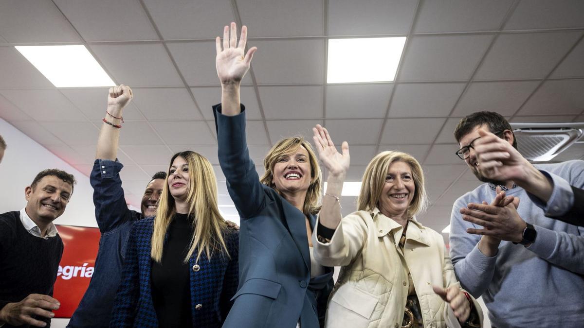 Pilar Alegría presentó su precandidatura a dirigir el PSOE Aragón, hace un año, en el pabellón de La Zaida.