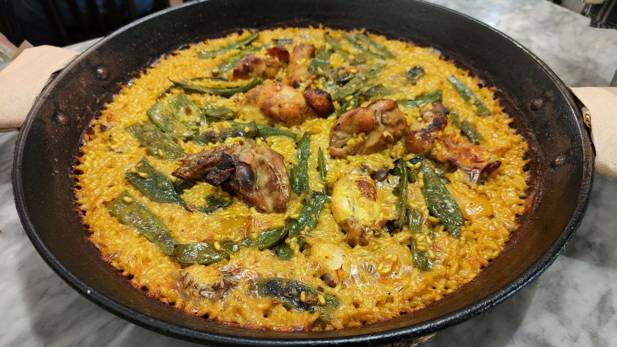 La paella valenciana del restaurante Diània.