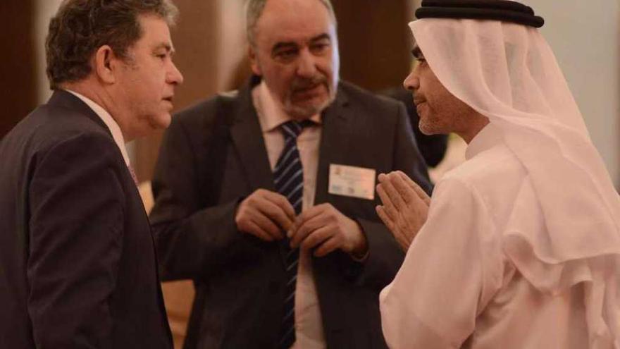 Fernández Lores y Daniel Macenlle, durante su estancia ayer en Dubái.