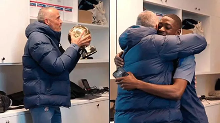 El momento más viral: la reacción de Luis Enrique al ver a Dembélé con el Balón de Oro