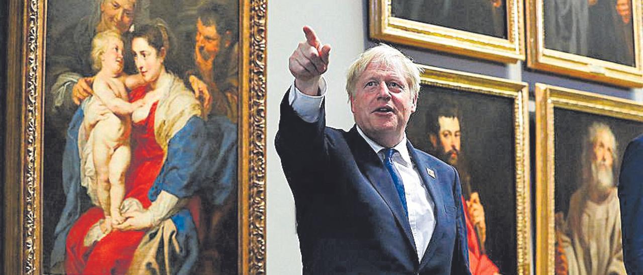 Boris Johnson en el Museo del Prado el pasado jueves.