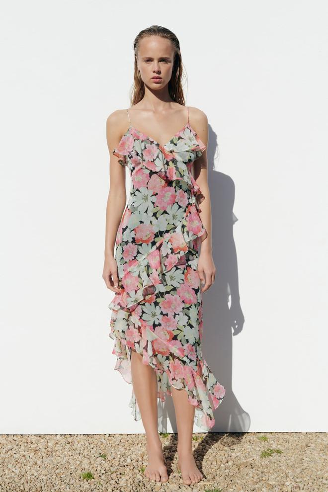 Vestido estampado flores