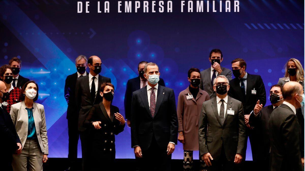 El Rey Felipe VI durante la inauguración en Pamplona del Congreso de Empresa Familiar.