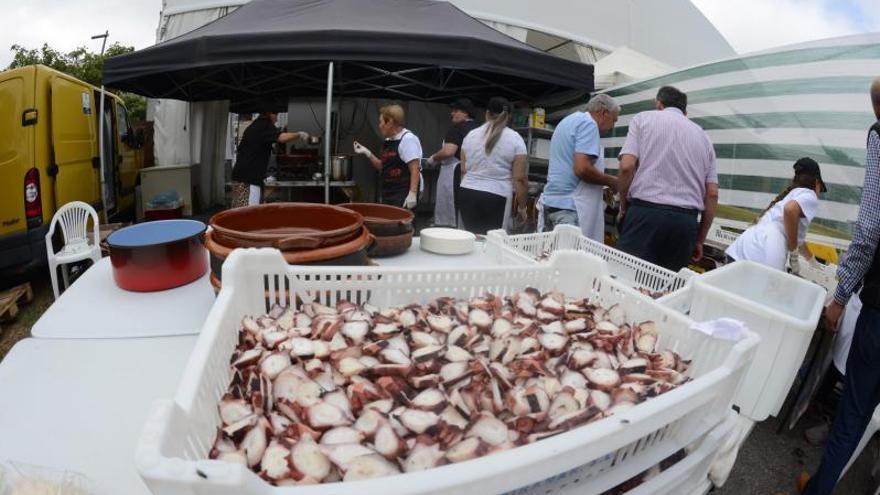 Uno de los puestos de la Festa do Polbo de Bueu del año pasado, en As Lagoas. |   // GONZALO NÚÑEZ