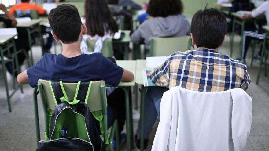 Alumnos en el aula durante el pasado curso escolar.