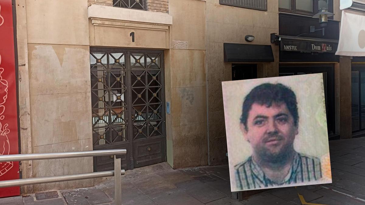 Antxon Alonso, alias 'Guipuchi', amigo íntimo de Santos Cerdán, debe declarar el próximo lunes en el Tribunal Supremo. En la imagen, su fotografía sobre la sede de su empresa, Servinabar, en Pamplona.