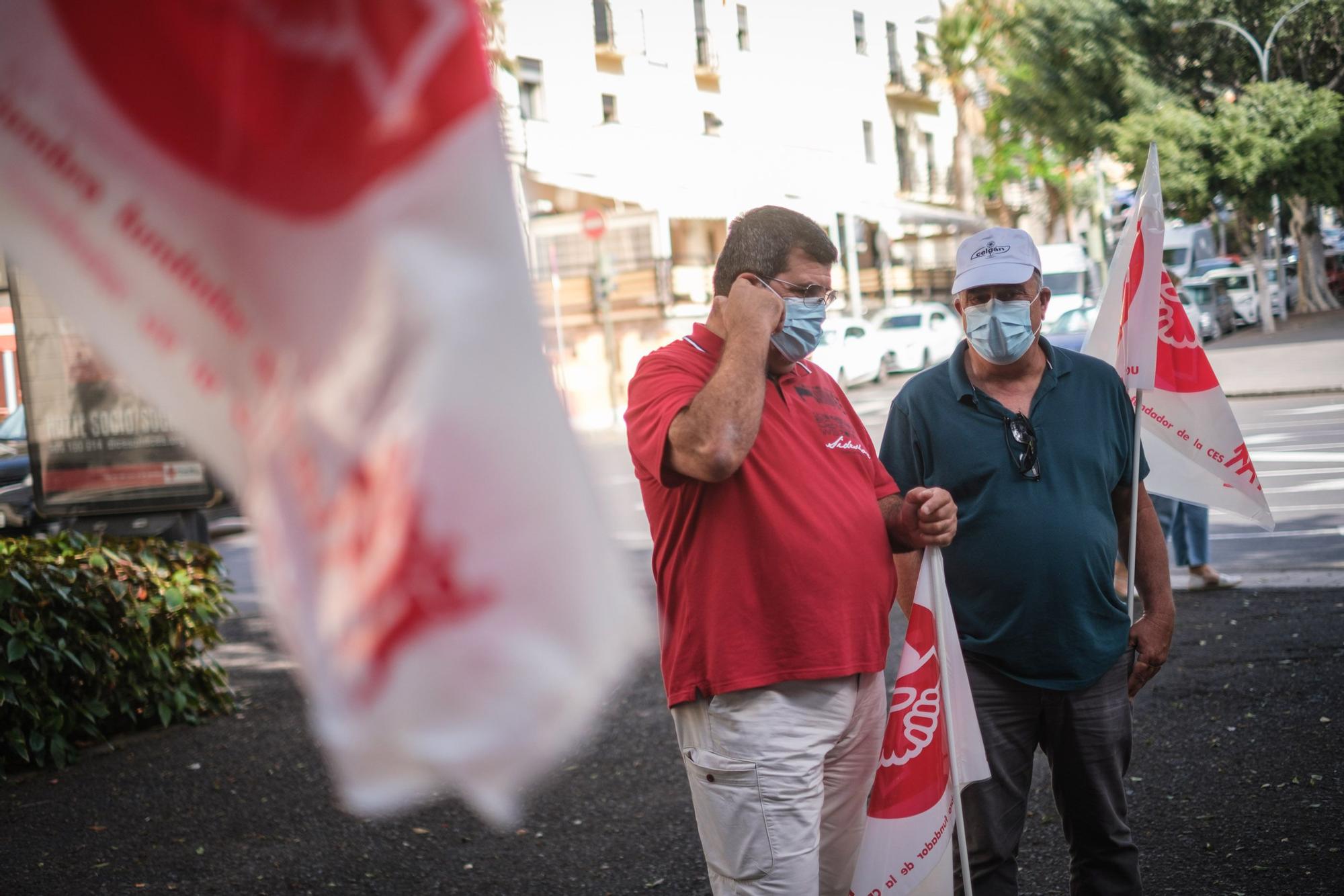 Concentración de trabajadores de JSP en Tenerife