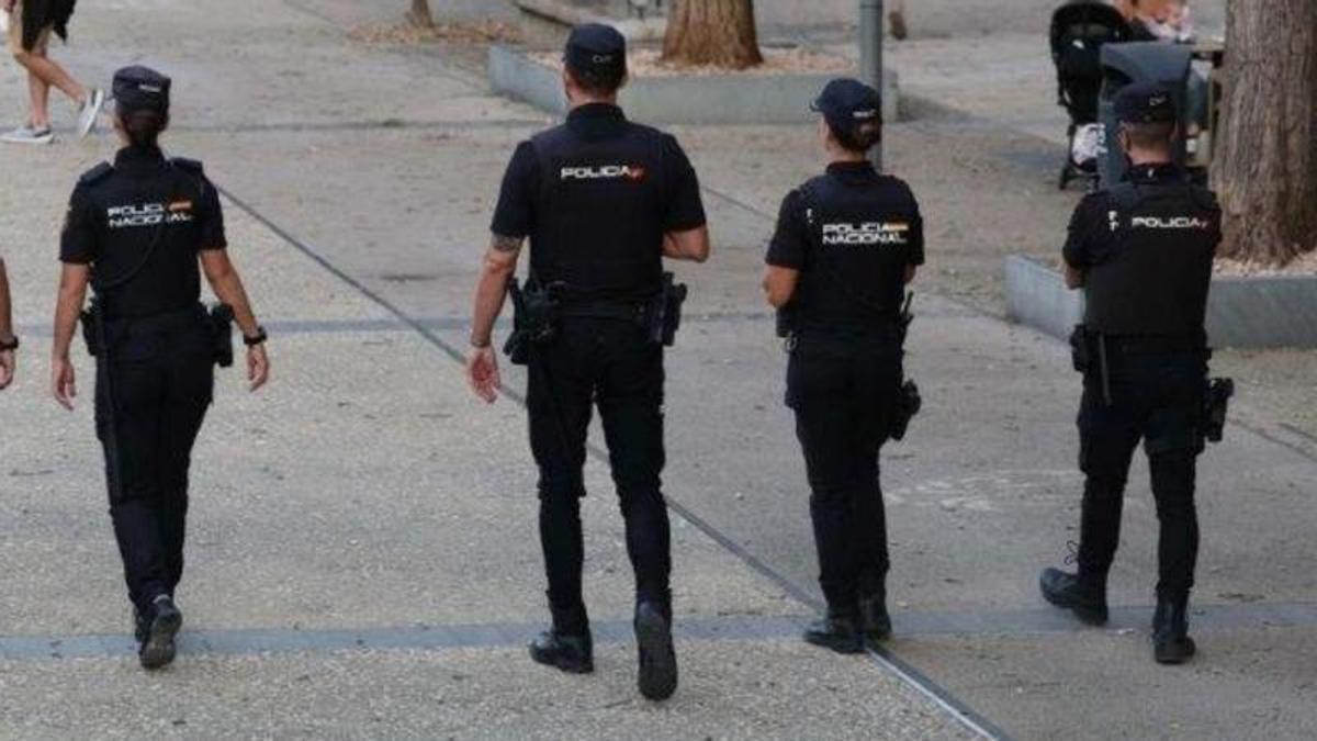 Officers on patrol in Ibiza.