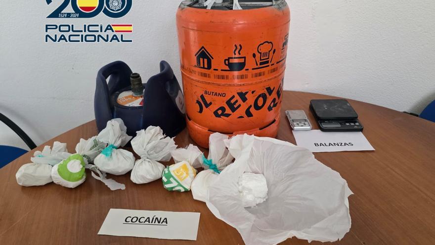 Detenido en el centro de Alicante con un alijo de cocaína oculto en una bombona de butano