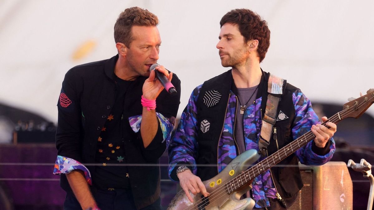 Un momento de la actuación de Coldplay en los Brit Awards el pasado mes de mayo.