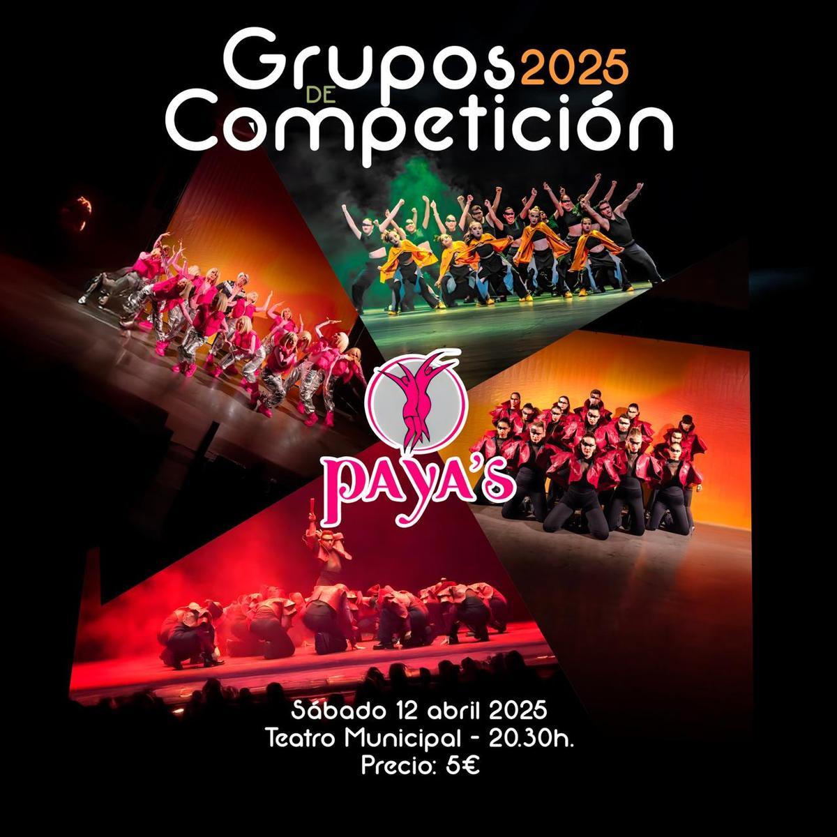 Cartel anunciador del espectáculo de la academia Paya´s