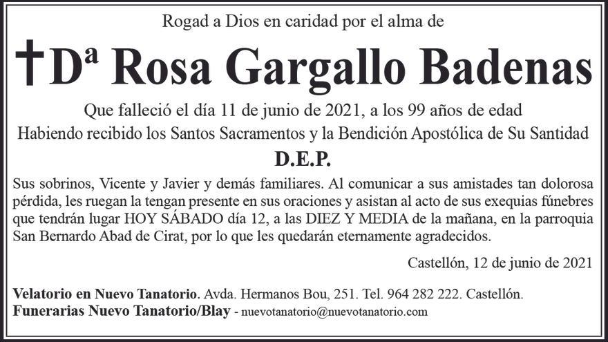 Dª Rosa Gargallo Badenas