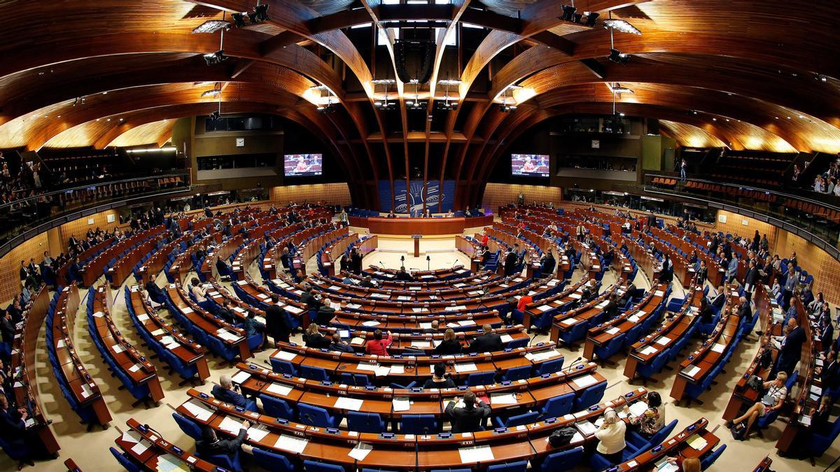 Members of the Parliamentary Assembly of the Council of Europe take part in a debate on the functioning of democratic institutions in Turkey, in Strasbourg
