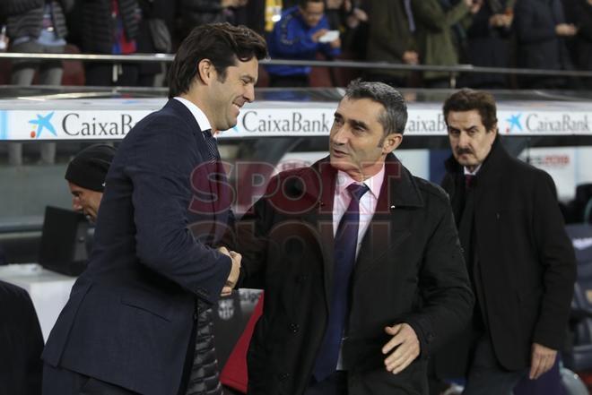 Imágenes de la primera parte del partido de ida de semifinales de Copa del Rey entre el FC Barcelona y el Real Madrid disputado en el Camp Nou