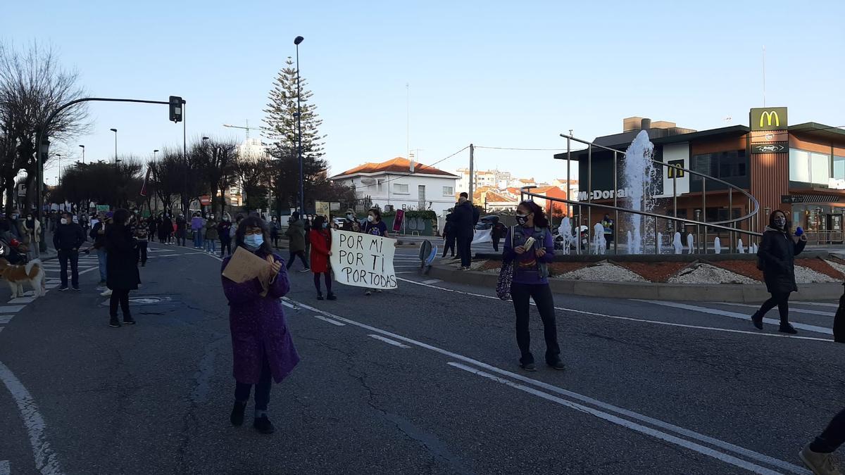 Las imágenes de la manifestación del día de la Mujer en Vigo