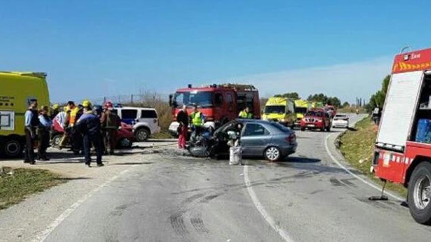 Una imatge de l&#039;accident, aquest dijous al matí