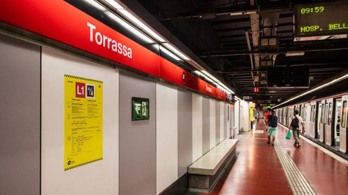 Estación de Torrassa de la L1 del metro de Barcelona.