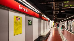 Estación de Torrassa de la L1 del metro de Barcelona.