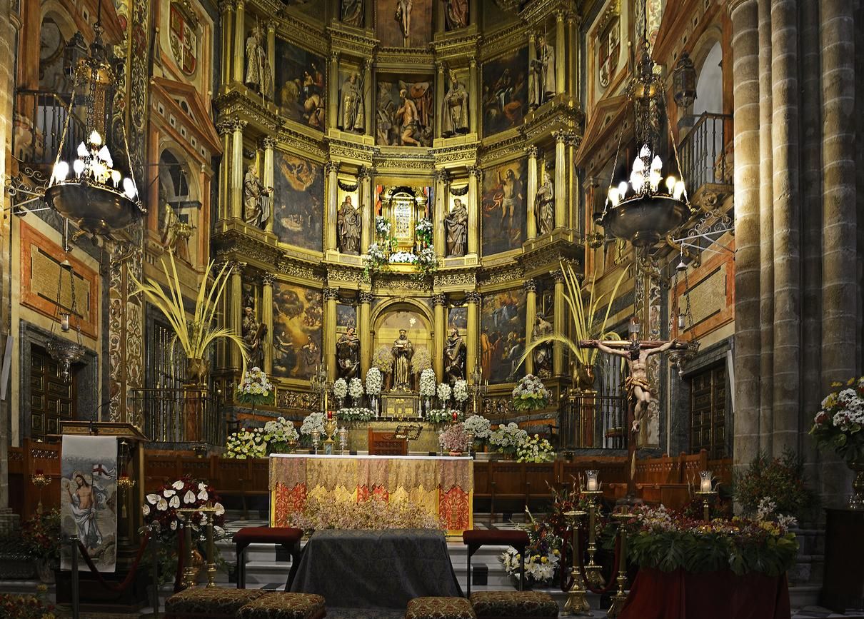 Imagen del interior del Real Monasterio de Santa María de Guadalupe.