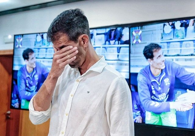 Rueda de prensa del portero del CD Tenerife Dani Hernández