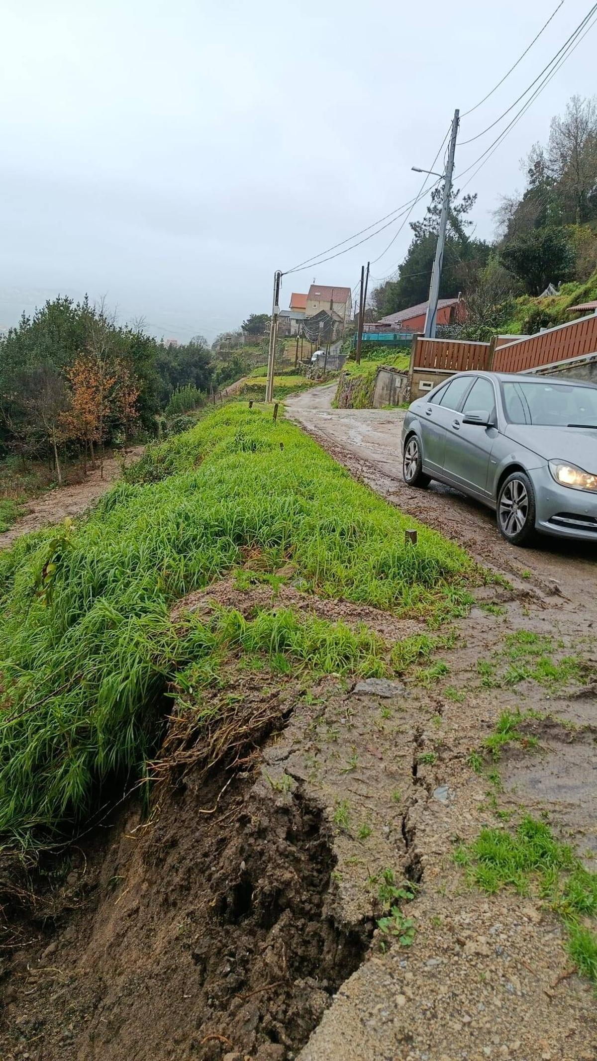Daños en el Camiño da Torre.