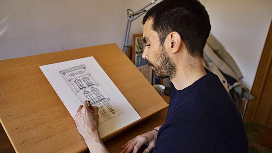 El ilustrador argentino, en su estudio.  | PERALES IBORRA